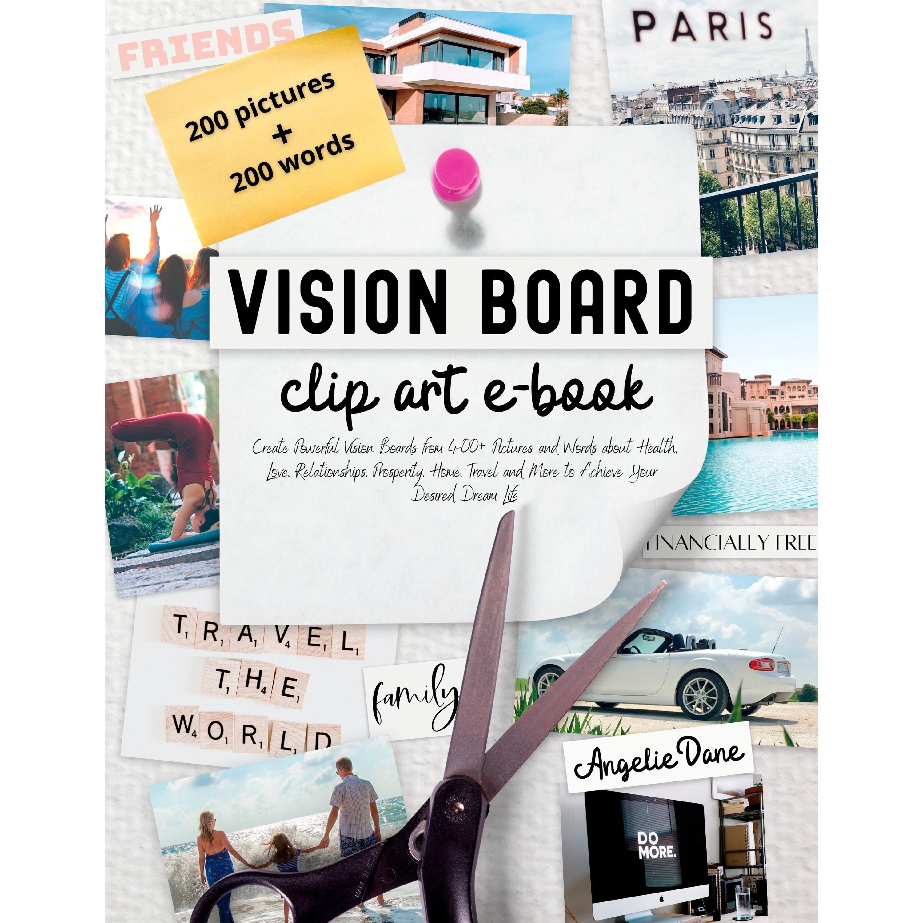 Vision Board Clip Art Book For Black Women: 400+ Pictures, Quotes and Words  For More Than 30 Life Aspects Such as Health, Money and More |  Your