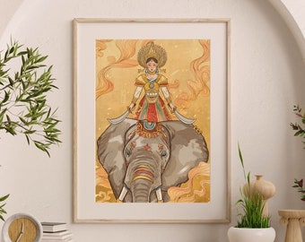 Vietnamese Ba Trieu Print | Vietnam Print | Vietnam Art | Vietnam Illustration | Asia Poster Print | Wall Art