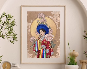 Vietnamese Ao Nhat Binh Print | Vietnam Print | Vietnam Art | Vietnam Illustration | Asia Poster Print | Wall Art