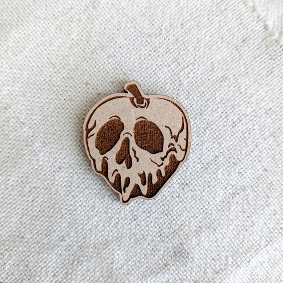 Poison Apple Wood Magnetic Needle Minder, Cross Stitch Needle Minder, Hand embroidery Needle Keeper, Embroidery Needle Minder