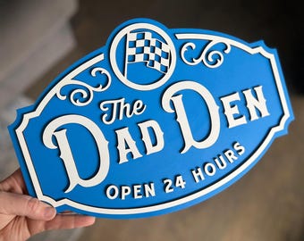 The Dad Den wood sign - The Man Cave - Father's Day