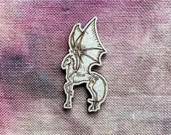 Thestral Wood Magnetic Needle Minder: Embroidery Needle Keeper