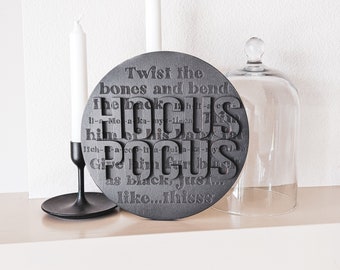 Hocus Pocus Thackery Binx Spell 3D engraved Halloween sign Halloween home decor.