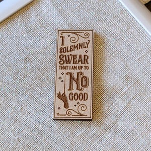 Up To No Good Wood Magnetic Needle Minder: Embroidery Needle Keeper
