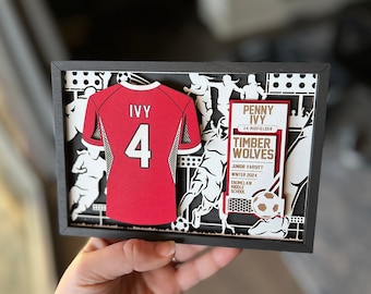 Personalized Jersey Sports Plaque - Soccer