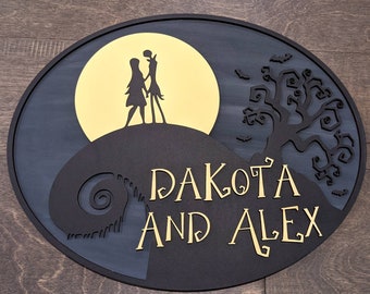 3D Family Name Halloween sign.