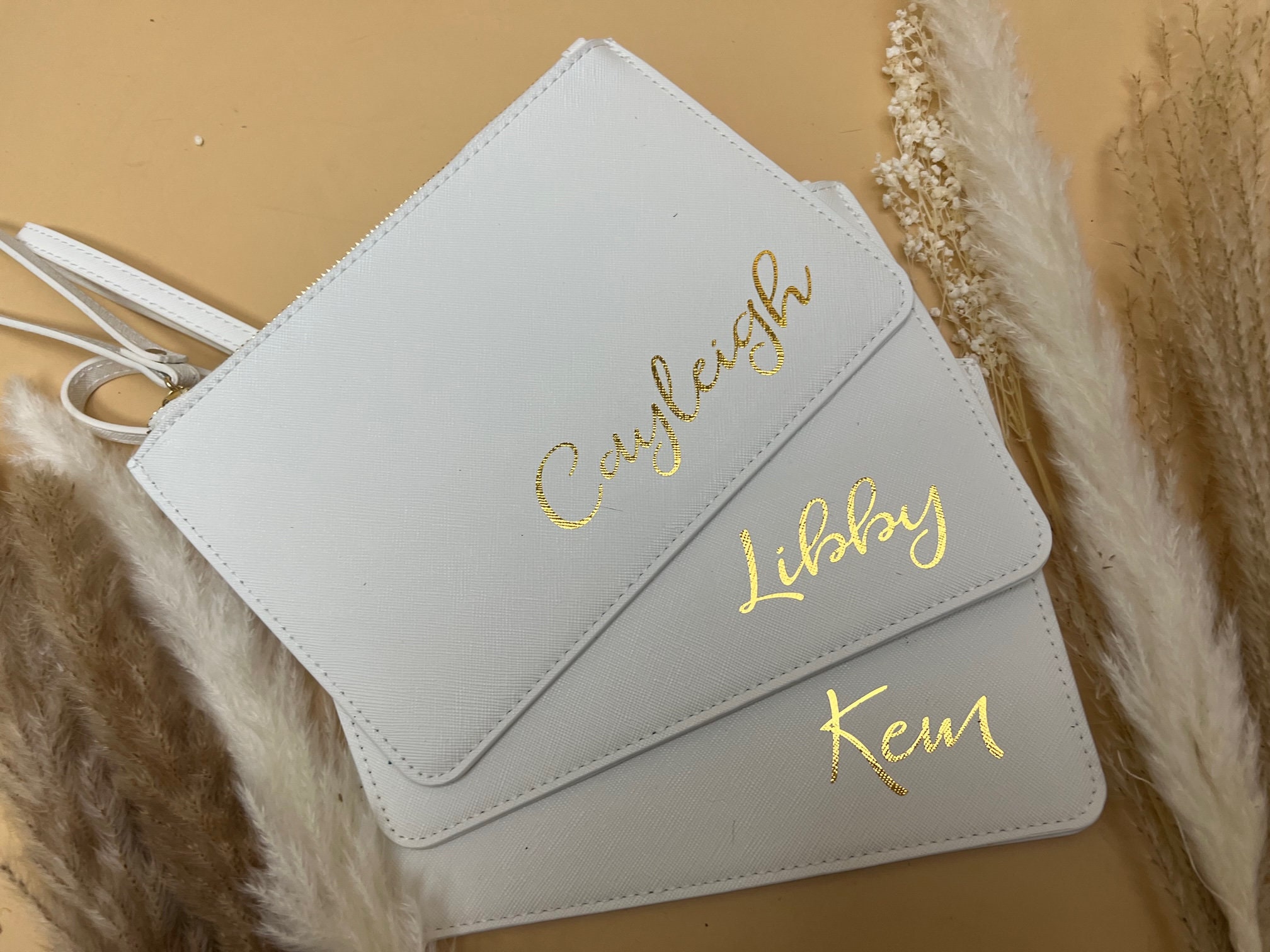 Personalized Initial Clutch Bag