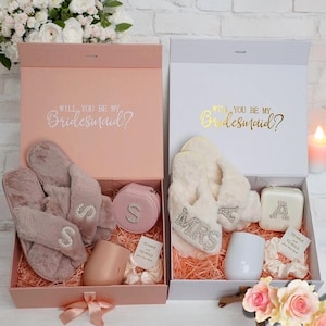 Bridesmaid Proposal Box, Personalized Gift Blush, Will You Be My Bridesmaid Box Set, Gift for Bridesmaid, Maid of Honor Proposal Box