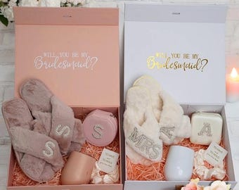 Bridesmaid Proposal Box, Personalized Gift Blush, Will You Be My Bridesmaid Box Set, Gift for Bridesmaid, Maid of Honor Proposal Box