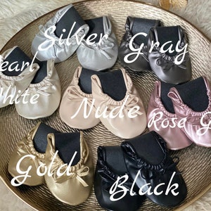 CLEARANCE! Rollable Dancing Shoes, Wedding Sets, Flats for Wedding BULK, Foldable Flats, Wedding Bridesmaid Slippers , Wedding Dancing Shoes
