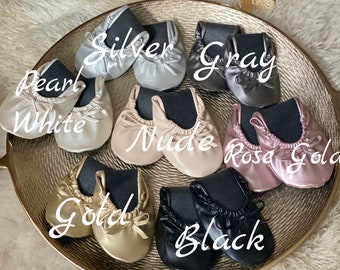 CLEARANCE! Rollable Dancing Shoes, Wedding Sets, Flats for Wedding BULK, Foldable Flats, Wedding Bridesmaid Slippers , Wedding Dancing Shoes