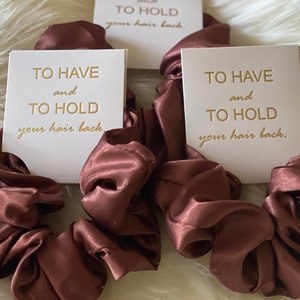 Bridesmaid Hair Scrunchies Bridesmaid Gifts Bachelorette Party Gifts To Have And To Hold Your Hair Back Bridesmaid Proposal image 2