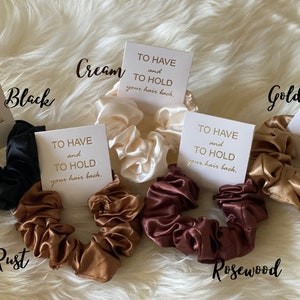 Bridesmaid Hair Scrunchies Bridesmaid Gifts Bachelorette Party Gifts To Have And To Hold Your Hair Back Bridesmaid Proposal image 4