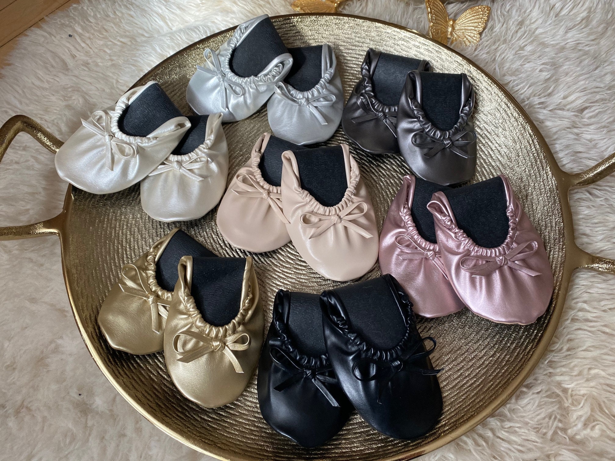 Rollable Dancing Shoes Wedding Sets Flats for Wedding BULK Etsy