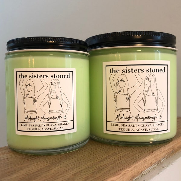 Midnight Margaritas Soy Candle: Practical Magic Inspired | Nicole Kidman & Sandra Bullock Vibes | Zesty Lime Green Scent