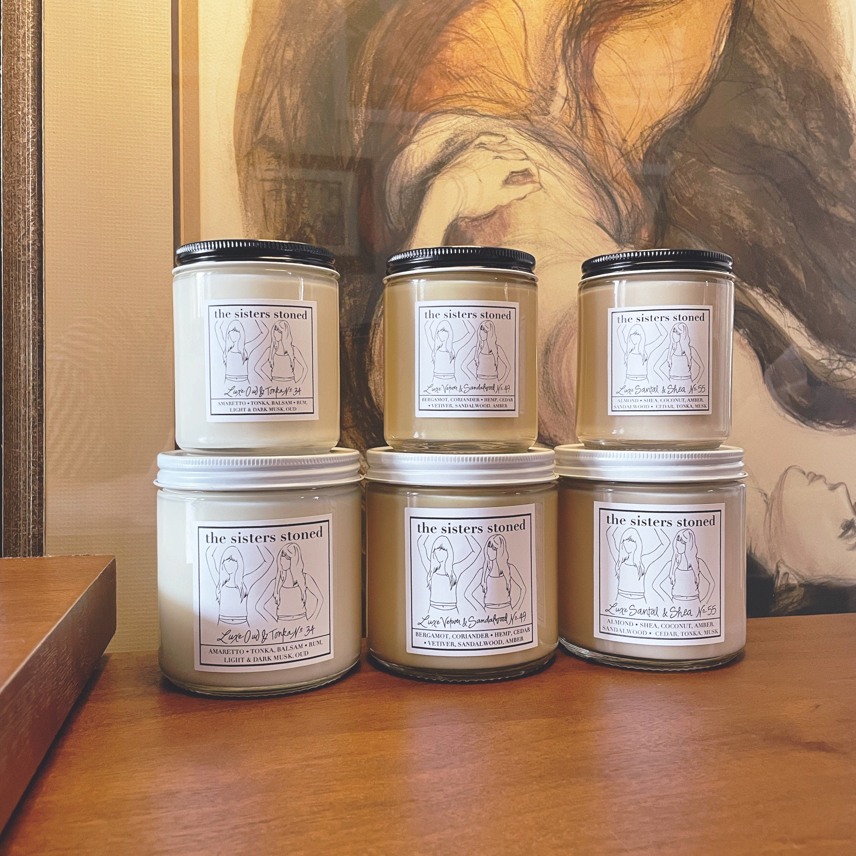 Luxe Set of 3 Soy Candles Luxe Scented Candles Luxury Candle Set 