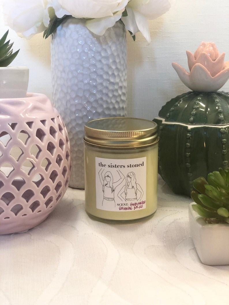 Honeysuckle Jasmine Soy Candle Honeysuckle Scented Candle Etsy