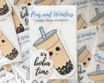 Milk Tea Boba Sticker | It's Boba Time Twin Pack