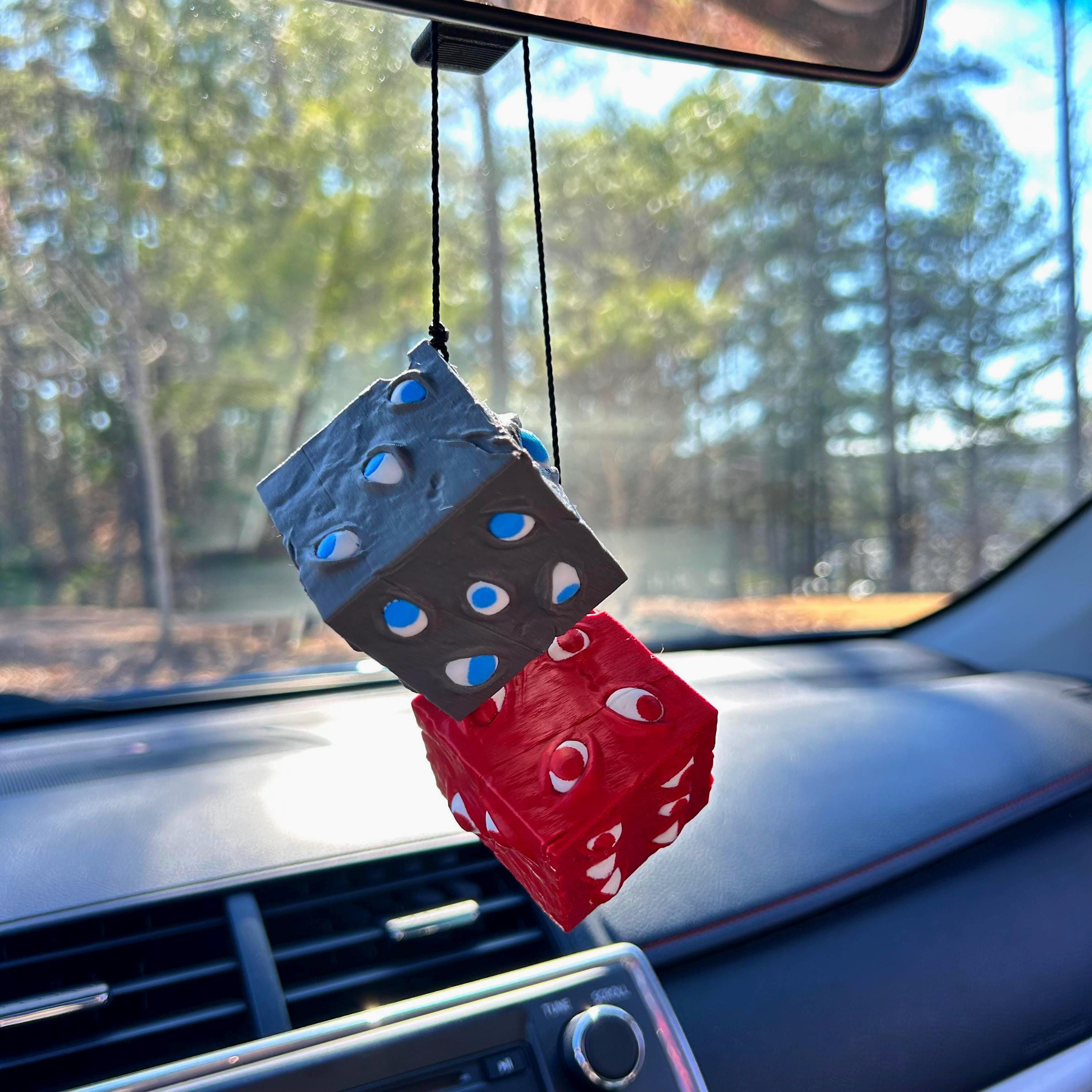 JJK Prison Realm Car Dice | Rear View Mirror Hanger, Anime Car