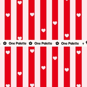 COEUR RAYÉ ROUGE |  Saint Valentin, motif numérique sans couture, motif répété sans couture à rayures, motif tissu coeur amour, fichier sans couture