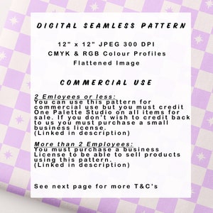 May include: A digital seamless pattern with a pink and white checkered background. The text "DIGITAL SEAMLESS PATTERN" is at the top of the image. The text "COMMERCIAL USE" is in the center of the image. The text below "COMMERCIAL USE" describes the terms of use for the pattern.