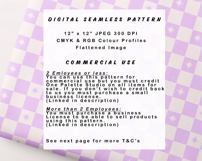 May include: A digital seamless pattern with a pink and white checkered background. The text "DIGITAL SEAMLESS PATTERN" is at the top of the image. The text "COMMERCIAL USE" is in the center of the image. The text below "COMMERCIAL USE" describes the terms of use for the pattern.