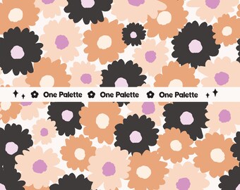 Boho Herbst Floral Seamless Muster: Herbst Stoffdesign (Digitaler Download)