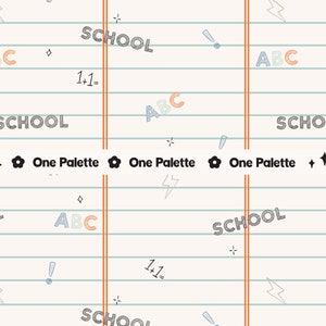Rabisco |  Padrão digital sem costura de papel de volta às aulas, padrão de repetição sem costura de volta às aulas, padrão de tecido, arquivo sem costura escolar