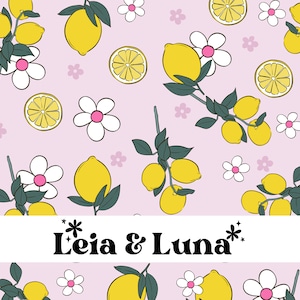 | AU CITRON CLÉMENTINE  Purple Spring Lemon Seamless Digital Pattern, Seamless Repeat Pattern, Fabric Pattern, Floral Seamless File, Commercial