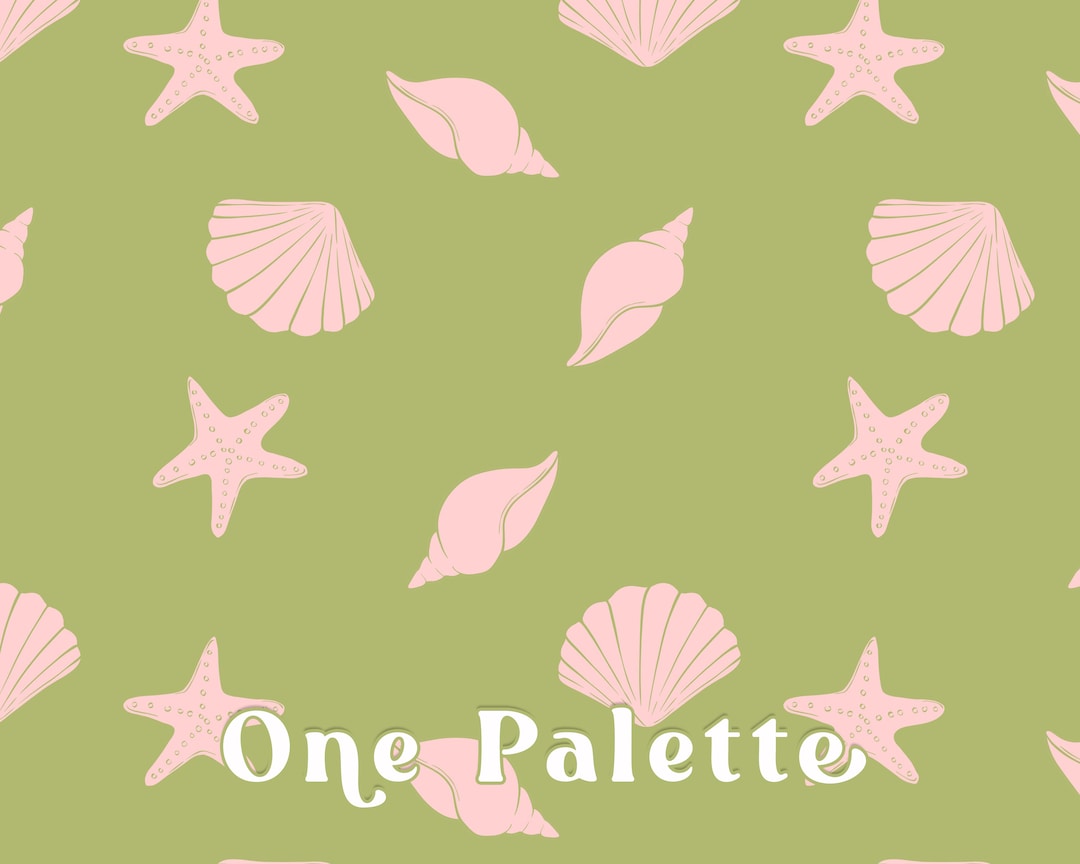 Sea Shells Beach Seamless Pattern: Summer Fabric Design (digital ...