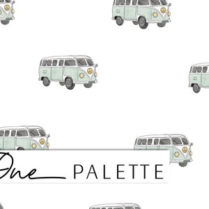 PARKER | Aquarell Kombi Van Neutral Nahtloses digitales Muster, nahtloses Wiederholen Muster, Jungen Stoff muster, Sommer nahtlose Datei