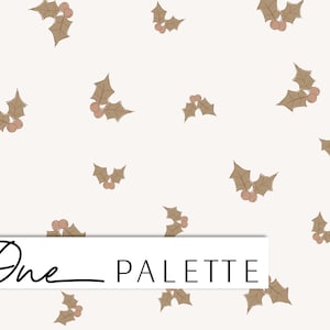 | ADELE Modèle numérique sans couture de Noël minimal, motif de répétition sans couture de Noël neutre, motif de tissu, noël sans couture de gui