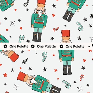 QUEBRA-NOZES | Padrão digital sem emendas de quebra-nozes de Natal verde e extravagante, padrão de repetição sem emendas de Natal, arquivo sem emendas de padrão de tecido