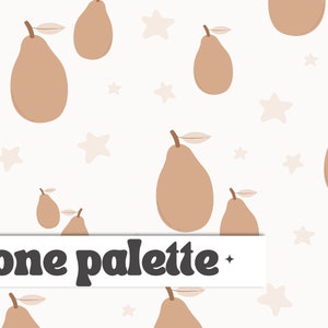 JAMES | Pear Neutral Summer Seamless Digital Pattern, Seamless Repeat Pattern, Fabric Pattern, Summer Seamless File