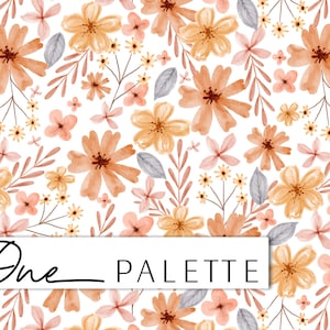 MEADOW / Otoño Acuarela de otoño Floral Seamless Digital Pattern, Seamless Repeat Pattern, Fabric Pattern, Otoño Otoño Seamless File