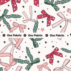 ESTELLE |  Weihnachten Bögen nahtlose digitales Muster, Krokette Weihnachten nahtlose Rapportmuster, Stoffmuster, digitale nahtlose Dateien