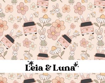 Modèle sans couture floral pastel de Pâques : fichier de tissu bohème (téléchargement numérique)