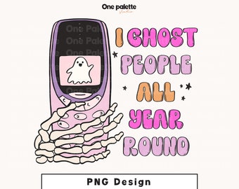 Fantasma persone tutto l'anno Sublimazione, design PNG fantasma, Design digitale, png di Halloween, design png per magliette da donna, sublimazione fantasma