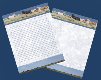 Wild Horses of Sweetwater County Cancelleria stampabile Wyoming Fotografia Digital Download sia foderato Jpeg JPG Formato lettera 11 x 8.5