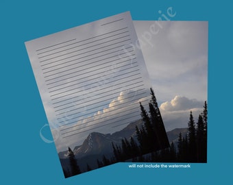 Monarch Pass Colorado Cancelleria stampabile Junk Journal Insert Photography Digital Download Lined Unlined Jpeg JPG Letter Size 11 x 8.5