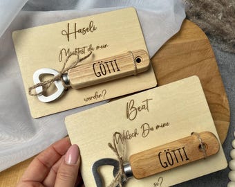 Godfather Ask Wooden Sign with Bottle Opener - Godfather Boho Gift - Birthday Gift - Best Godfather - Godmother Ask