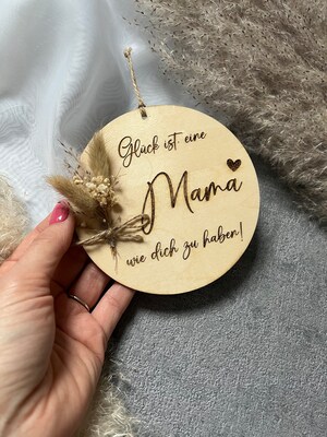 Porte-page Personnalisé En Bois De Hêtre - Gravure Nom Et Date De Naissance - Cadeau De Naissance Ou D'Anniversaire Pour Parents