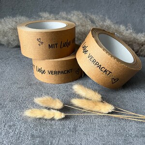 Verpackungsklebeband - Papierklebeband - Mit Liebe verpackt 5cm x 60m - Eigenproduktion