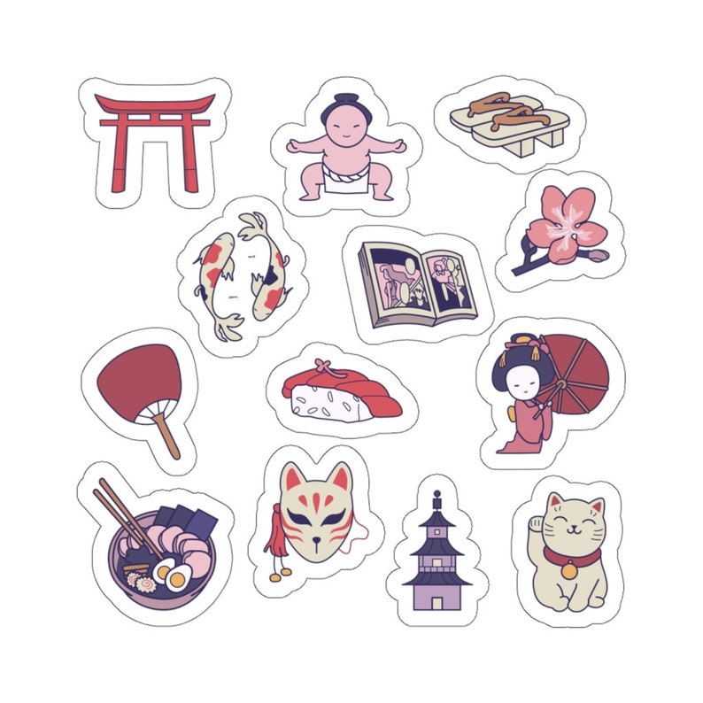 Japanese Culture Stickers cute japanese stickers vsco Etsy