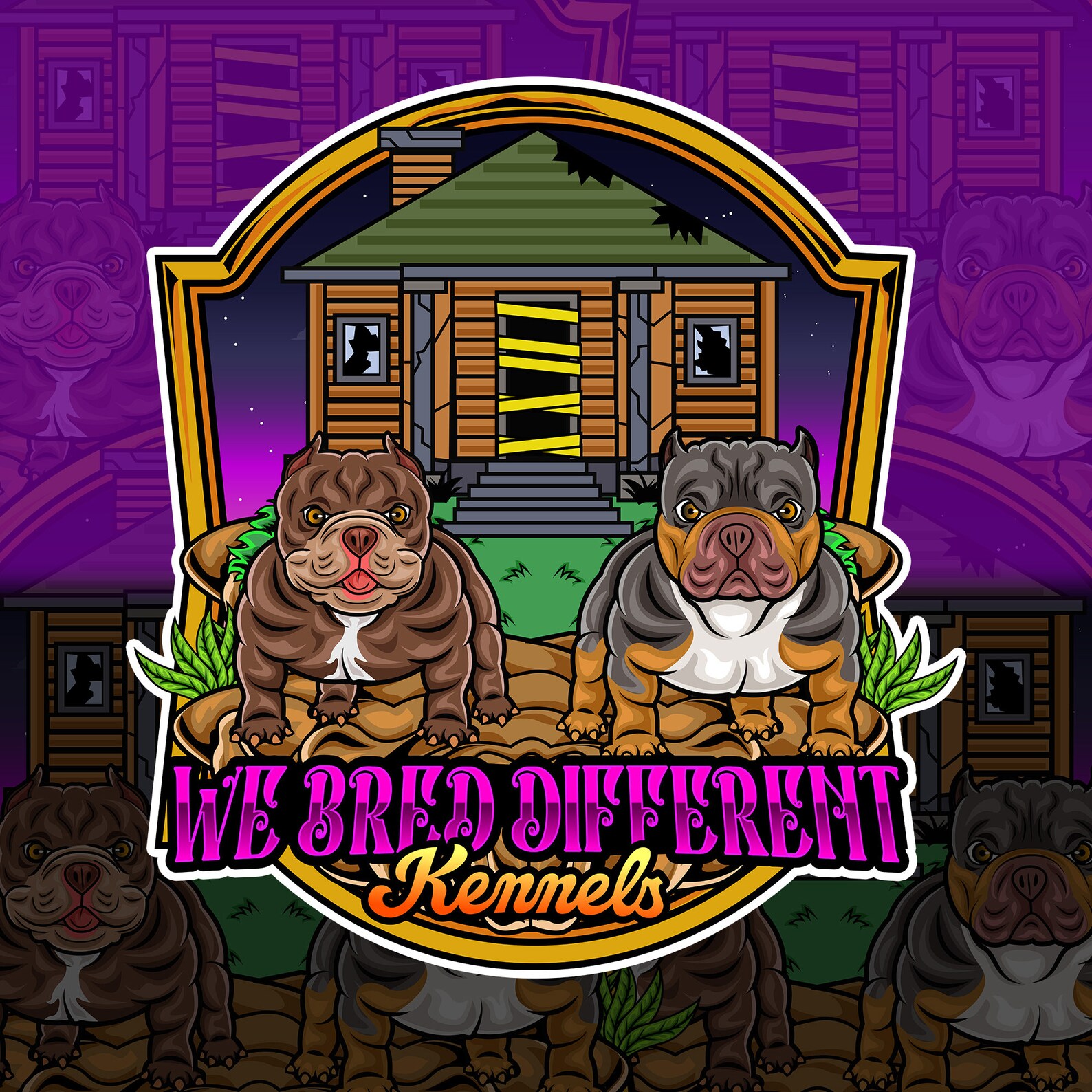 Custom Dog Kennel Logo Service Dog Business Logodog Trainer Etsy