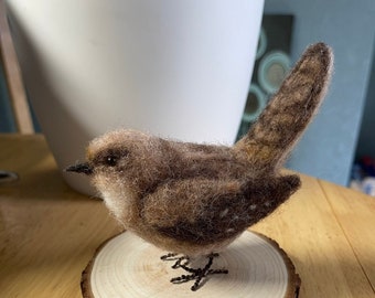 Needle felted Jenny Wren, Handmade Ornament, Felt Bird, Handmade, Unique Gift, Bespoke, Wildlife, Nature