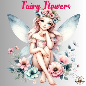 20 Spring Fairy Clipart bundle png,Spring Fairy png,Fairy Illustration Spring png,Mixed Media,Digital Paper Craft,Sublimation,Commercial USe