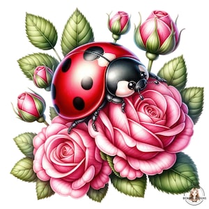 Ladybug clipart, cute ladybug Png, bug clipart, love bug clipart, Ladybug Graphics, Ladybug Watercolor, Nursery Decoration, Commercial Use
