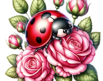 Clipart biedronki, słodka biedronka Png, clipart robaka, clipart robaka miłości, grafika biedronki, akwarela biedronki, dekoracja pokoju dziecięcego, zastosowanie komercyjne