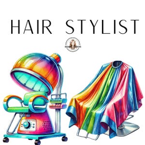Hair Stylist сlipart bundle,Hair Salon Clipart,Hairdresser Illustrations,Fashion Glam Hair Salon Clipart,Beauty Shop,Hairdresser png